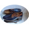 -40% skórzane BUTY męskie granat brąz 40