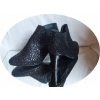 SKÓRZANE BOTKI szerokie tęgośc H OBCAS 8 CM 38