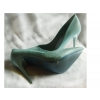 -50% szpilki miętowe obcas 11 cm lakier 37