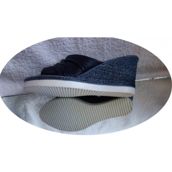 SKORZANE KLAPKI SZEROKIE teg H granat 36