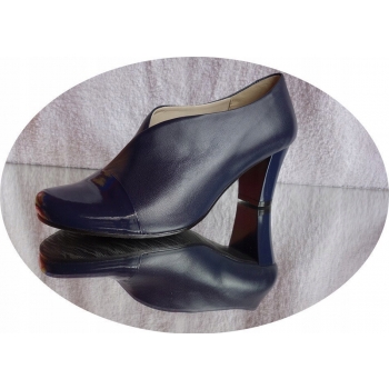 Skorzany BOTEK czarny granat OBCAS elegancja 35