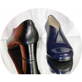 Skorzany BOTEK czarny granat OBCAS elegancja 39