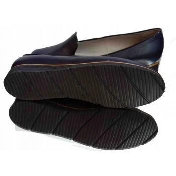 baletka mokasyn granat tegość H szeroką stopę 39