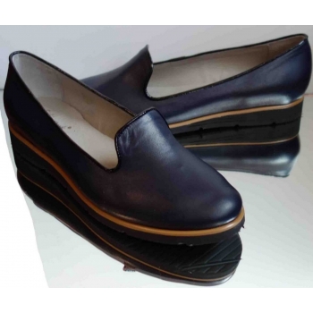 baletka mokasyn granat tegość H szeroką stopę 39