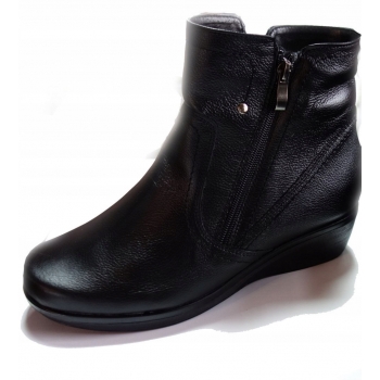 SKÓRZANE botki szeroka stopa podbicie kostka H 42