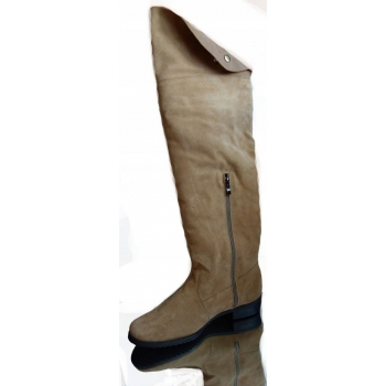 -40% skórzane KOZAKI szeroka cholewka aż 44 cm 42