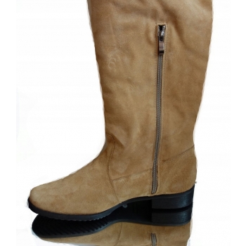 -40% skórzane KOZAKI szeroka cholewka aż 44 cm 42