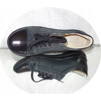 HIT SKÓRZANE buty damskie czarne 38