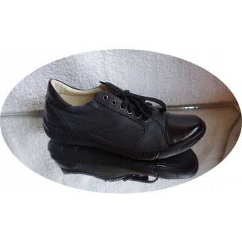 HIT SKÓRZANE buty damskie czarne 41