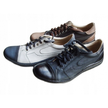 HIT SKÓRZANE buty damskie czarne 36