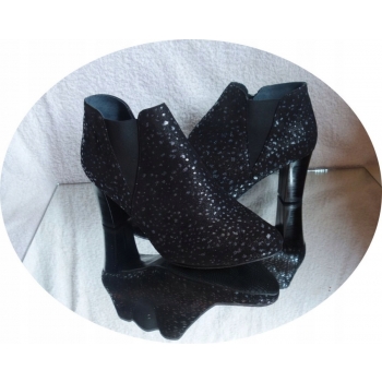 SKÓRZANE BOTKI szerokie tęgośc H OBCAS 8 CM 43