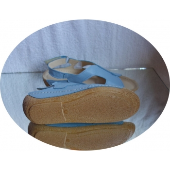 -50% SKÓRA sandał bez pięt palcy niebieski 37