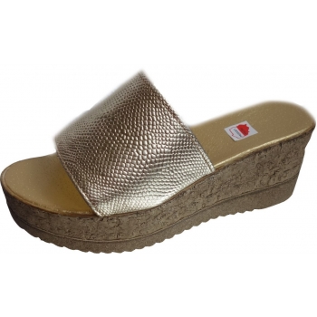 bardzo SZEROKIE klapki tęgośc 2 x H złote 37