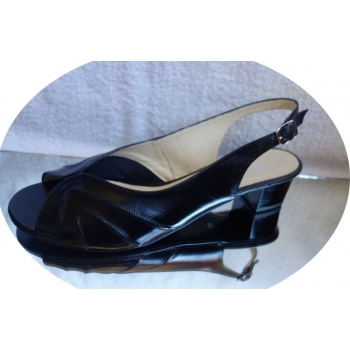 SKÓRZANE sandały czarne TĘGOŚĆ H HALUKSY 36