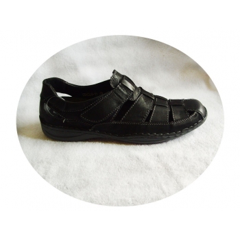 Skórzane SANDAŁY męskie CZARNE rozmiar 41