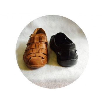 Skórzane SANDAŁY męskie CZARNE rozmiar 41