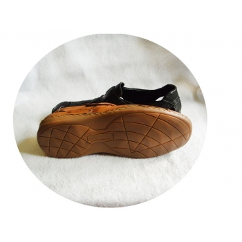 Skórzane SANDAŁY męskie CZARNE rozmiar 41