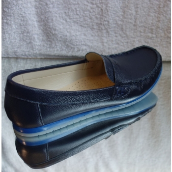 -40% mięciutkie skórzane MOKASYNY granat 41