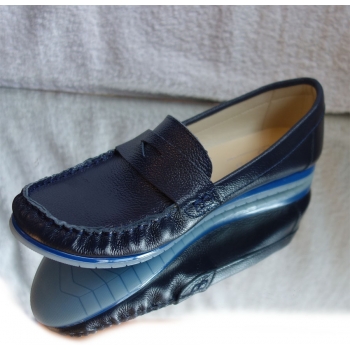 -40% mięciutkie skórzane MOKASYNY granat 41