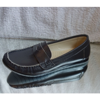 -40% mięciutkie skórzane MOKASYNY popiel 40