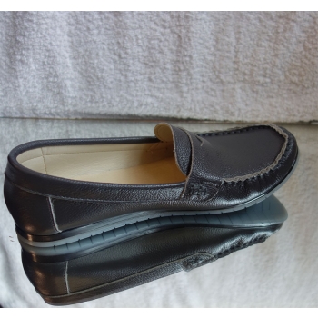 -40% mięciutkie skórzane MOKASYNY popiel 40