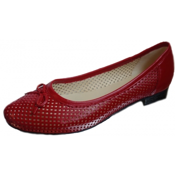 SKÓRZANE BALETKI czer-y na szeroką stopę haluks 40