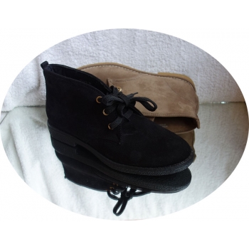 -30% NOWOSĆ trzewiki zamsz sznurowane khaki 37