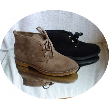 -30% NOWOSĆ trzewiki zamsz sznurowane khaki 37