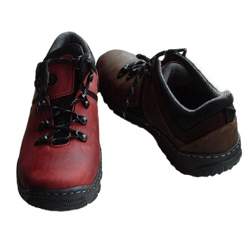 SKÓRZANE TREKINGI zielony szerokie WYGODNE 37