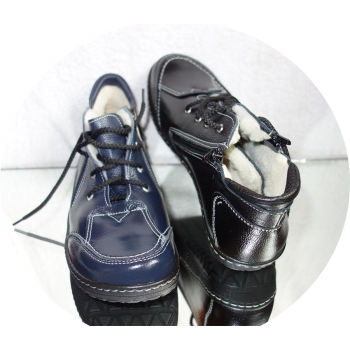 HIT SKÓRZANE TRZEWIKI ZAMEK damskie GRANAT 38