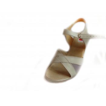 SKÓRZANE sandały beż tęgośc G i H 41