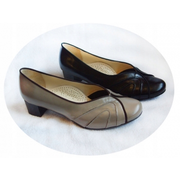 SKÓRZANE czółenko TĘGOŚĆ H HALUKSY capucino 42