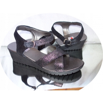 HIT SKÓRZANE sandały tęgośc H czarne 37