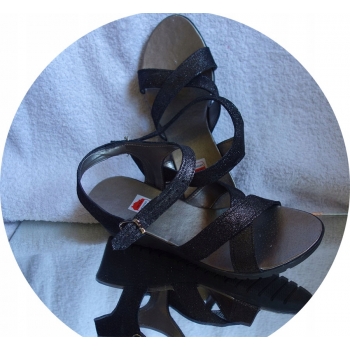 HIT SKÓRZANE sandały tęgośc H czarne 36