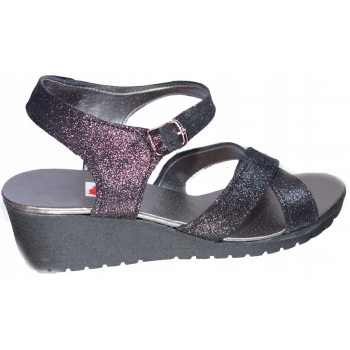 HIT SKÓRZANE sandały tęgośc H czarne 36