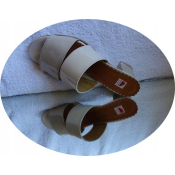 skórzane KLAPKI szerokie kolor tegośc H i G 37