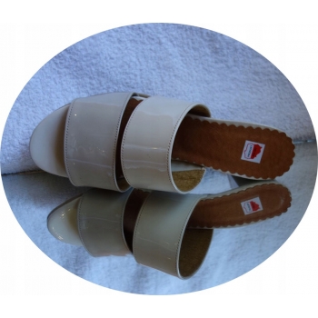 skórzane KLAPKI szerokie kolor tegośc H i G 37