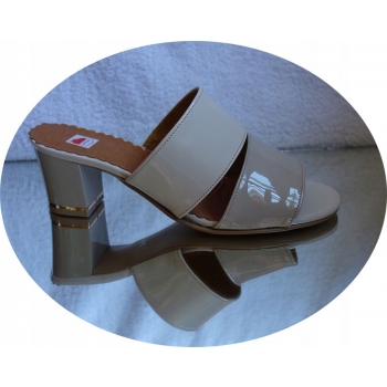 skórzane KLAPKI szerokie kolor tegośc H i G 37