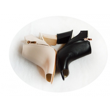 skórzane sandałki FASHION obcas G H czarne 45