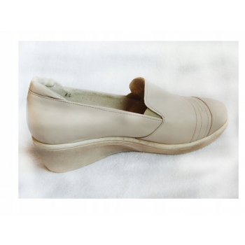 POLSKIE mokasyny TĘGOŚĆ H XXX koturn beżowe 41