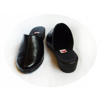HIT SKÓRZANE klapki CZARNE tęgośc G i H 41