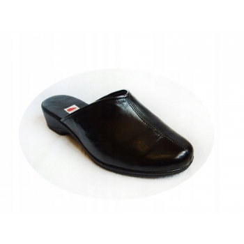 HIT SKÓRZANE klapki CZARNE tęgośc G i H 37