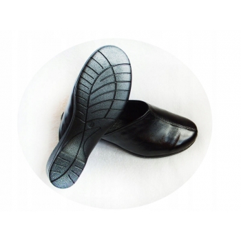 HIT SKÓRZANE klapki CZARNE tęgośc G i H 37