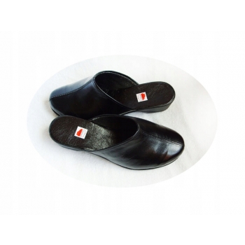 HIT SKÓRZANE klapki CZARNE tęgośc G i H 37