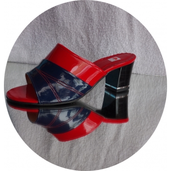 skórzane KLAPKI szerokie kolor tegośc H 41