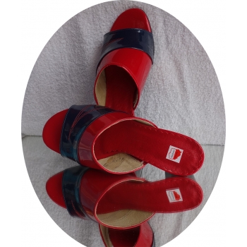 skórzane KLAPKI szerokie kolor tegośc H 41