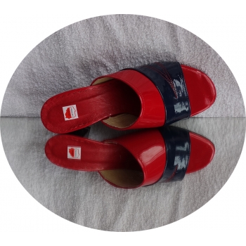 skórzane KLAPKI szerokie kolor tegośc H 41