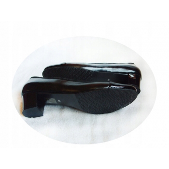 SKÓRZANE czółenko czarne TĘGOŚĆ H HALUKSY 43