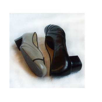 SKÓRZANE czółenko czarne TĘGOŚĆ H HALUKSY 39