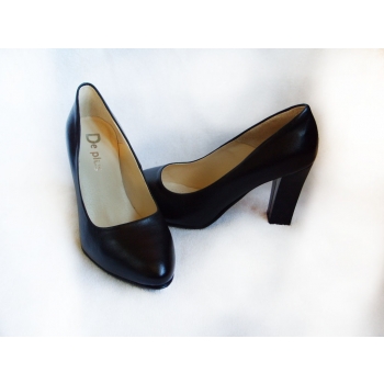 SKÓRZANE czółenko TĘGOŚĆ H HALUKSY czarne 39